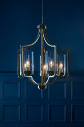 Laura Ashley Joseph Antique Brass 5 Light Chandelier